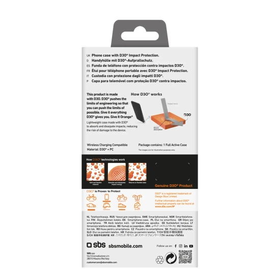 SBS Etui case pokrowiec do iPhone 16 Plus Full Active D3O - czarne