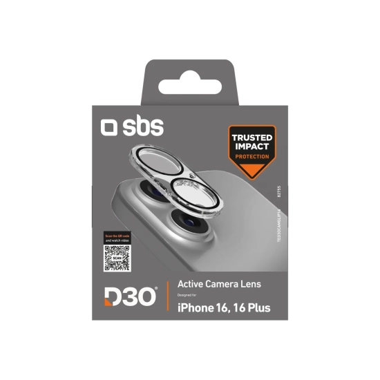 SBS Szkło hartowane na aparat do iPhone 16 / 16 Plus D3O