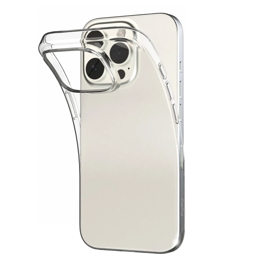 PURO Etui silikonowe do iPhone 16 Pro 03 Nude - przezroczyste