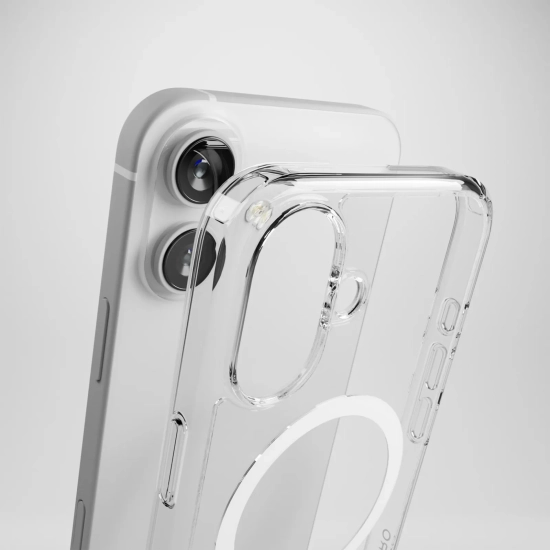 PURO Etui silikonowe do iPhone 16 Impact Clear D3O MagSafe - przezroczyste