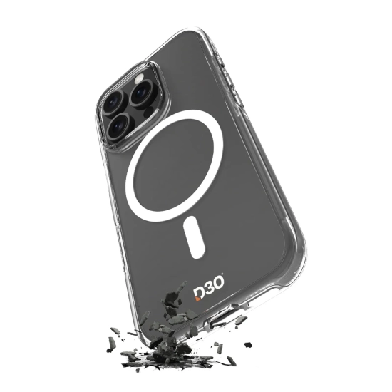 PURO Etui silikonowe do iPhone 16 Plus Impact Clear D3O MagSafe