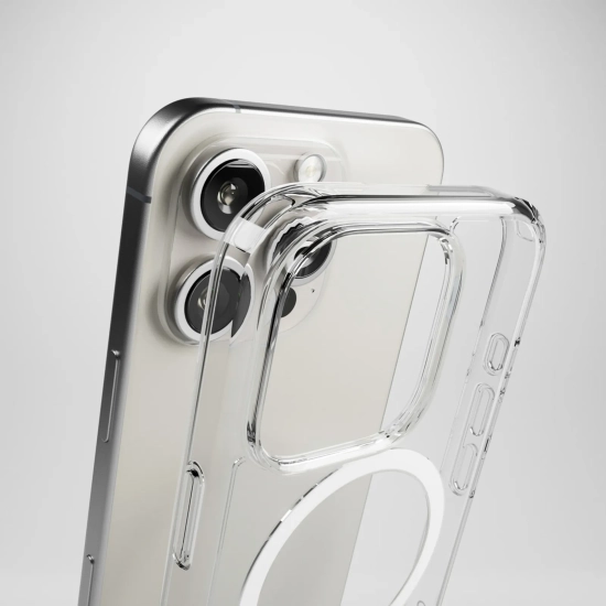 PURO Etui silikonowe do iPhone 16 Pro Impact Clear D3O MagSafe