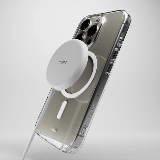 PURO Etui silikonowe do iPhone 16 Pro Impact Clear D3O MagSafe
