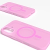 PURO Etui silikonowe do iPhone 16 Daylight MagSafe - różowe