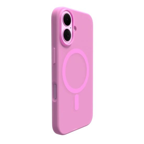 PURO Etui silikonowe do iPhone 16 Daylight MagSafe - różowe