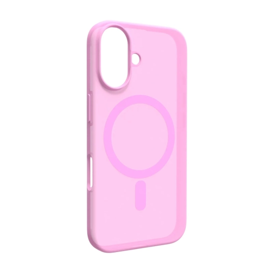 PURO Etui silikonowe do iPhone 16 Daylight MagSafe - różowe