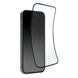 PURO Szkło hybrydowe z czarną ramką do iPhone 16 Pro Max Flexible Glass D3O