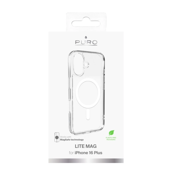 PURO Etui silikonowe do iPhone 16 Plus Lite Mag MagSafe - przezroczyste