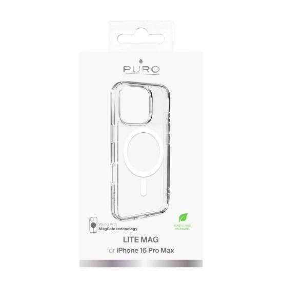 PURO Etui silikonowe do iPhone 16 Pro Max Mag MagSafe - przezroczyste