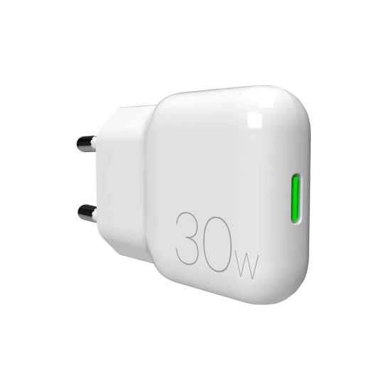 PURO Ładowarka sieciowa USB-C GaN 30W - biała