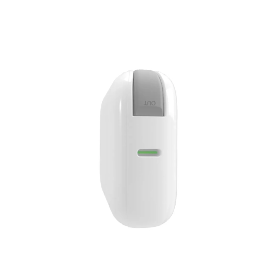 PURO Powerbank 10000mAh USB-A USB-C z wbudowanym kablem - biały