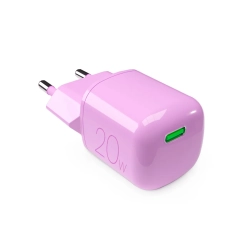 PURO Ładowarka sieciowa USB-C GaN 20W - różowa
