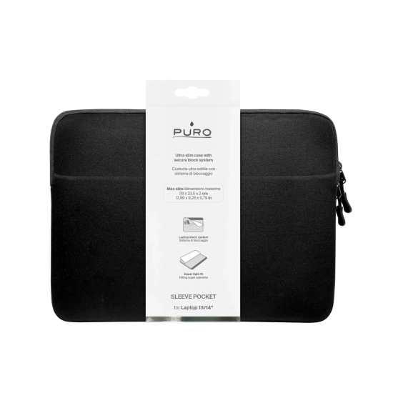 PURO Etui pokrowiec Slim Pocket na laptop 13'' - czarny