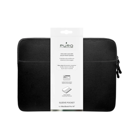 PURO Etui pokrowiec Slim Pocket na laptop 14'' - czarny