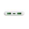 PURO Powerbank 10000mAh USBA USB-C 22.5W - biały