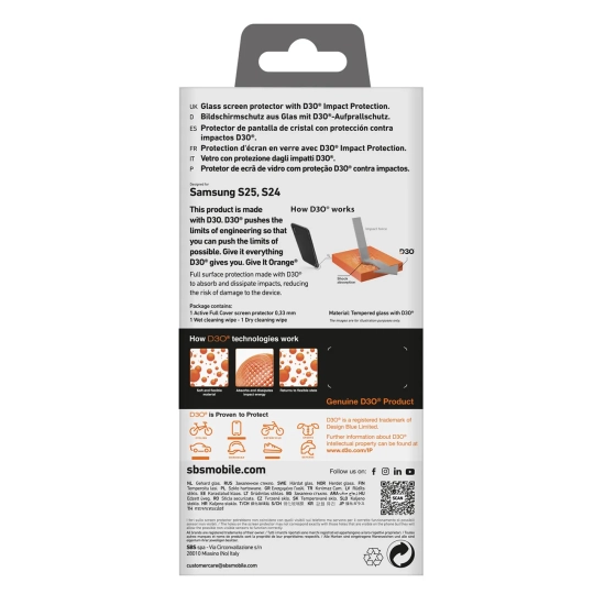 SBS Szkło hartowane do Samsung Galaxy S25+ / S24+ z ramką Tempered Glass
