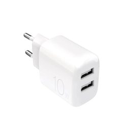 PURO Ładowarka sieciowa 2x USB-A PROLITE 10W - biała