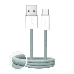PURO Kabel przewód USB-A - USB-C w oplocie Fabrik 2.0 10W 1.5 m - zielony