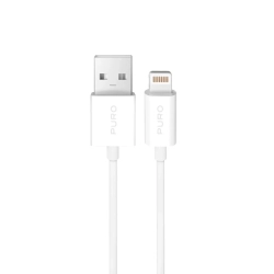 PURO Kabel przewód USB-A - iPhone Lightning TPE 12W 3m - biały