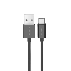 PURO Kabel przewód USB-A - microUSB TPE 12W 2m - czarny