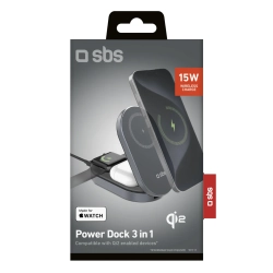 SBS Stacja ładująca 3w1 bezprzewodowa składana do iPhone Apple Watch