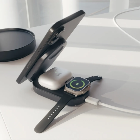 SBS Stacja ładująca 3w1 bezprzewodowa składana do iPhone Apple Watch