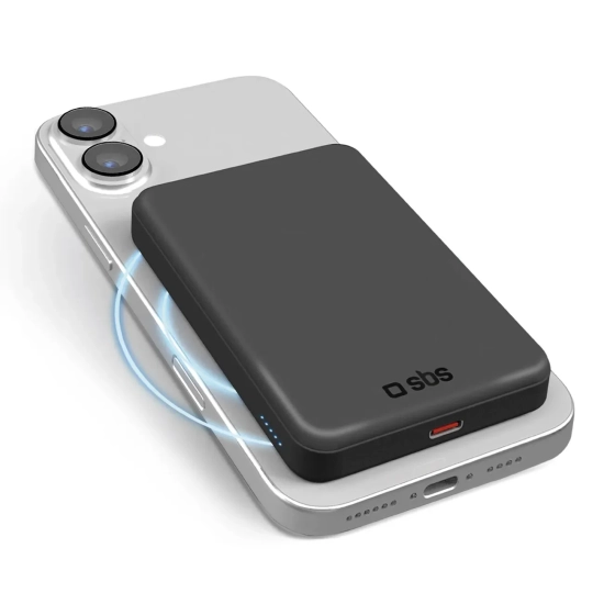 SBS Powerbank bezprzewodowy Mag Power Qi2 5000 mAh MagSafe USB-C PD 20W