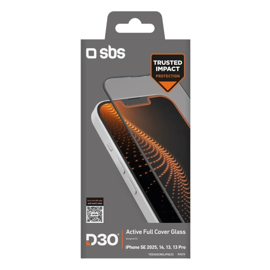 SBS Szkło hartowane z ramką do iPhone 16e Tempered Glass D3O