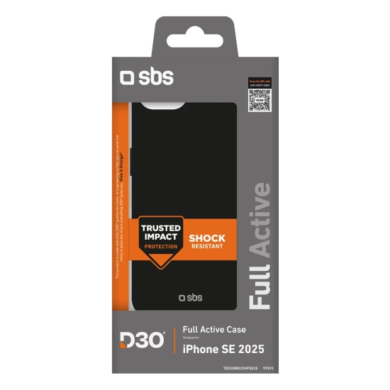 SBS Etui ochronne case do iPhone 16e Full Active D3O - czarne