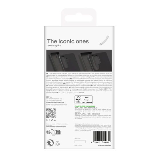 PURO Etui silikonowe case do Samsung Galaxy S25 Ultra Icon Mag MagSafe