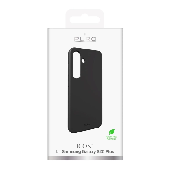 PURO Etui silikonowe pokrowiec do Samsung Galaxy S25+ Icon - czarny