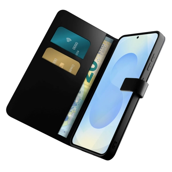 PURO Etui z ekoskóry z klapką i portfelem do Samsung Galaxy S25+ Booklet