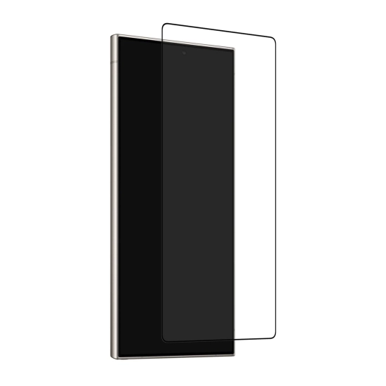PURO Szkło hartowane do Samsung Galaxy S25 Ultra z czarną ramką Frame