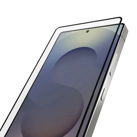 PURO Szkło hartowane do Samsung Galaxy S25 Ultra z czarną ramką Frame