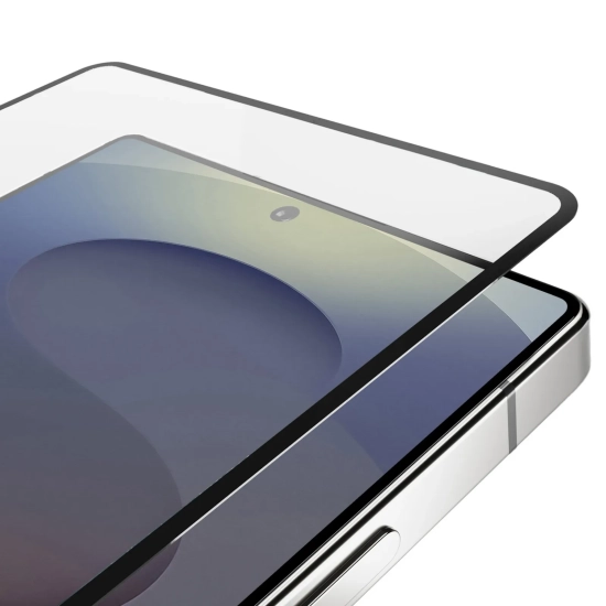 PURO Szkło hartowane do Samsung Galaxy S25 Ultra z czarną ramką Frame
