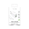 PURO Ładowarka sieciowa USB-A USB-C 20W z kablem USB-C 1.2m - biała