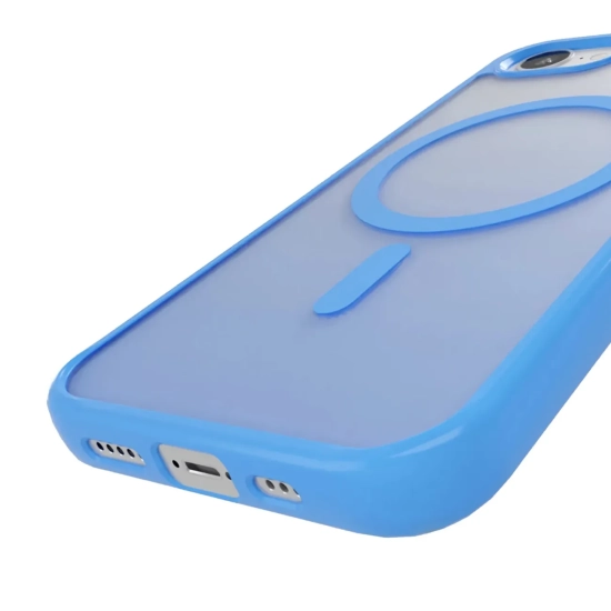 PURO Etui silikonowe pokrowiec do iPhone 16e Gradient MagSafe - niebieskie