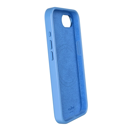 PURO Etui silikonowe do iPhone 16e Icon Mag Pro MagSafe - niebieskie