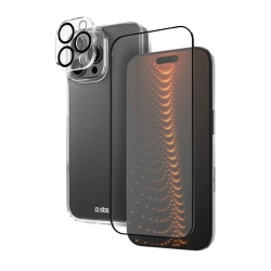 SBS Zestaw ochronny 3w1 na iPhone 16 Pro Max etui szkło ochronne na ekran