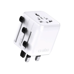 SBS Adapter podróżny przejściówka do gniazdek EU UK US AUS - biały