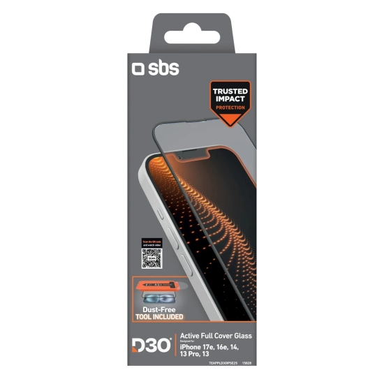 SBS Szkło hartowane na iPhone 13/13 Pro/14/16e/17e z aplikatorem D3O