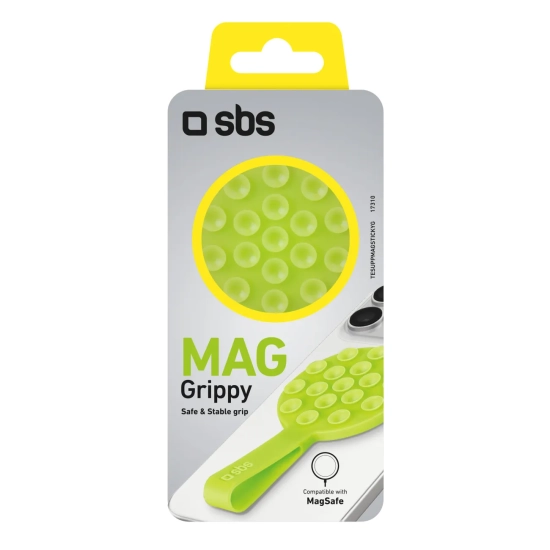 SBS Uchwyt do telefonu smartfona z przyssawką uszkiem MagSafe - zielony