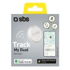 SBS Lokalizator uniwersalny do kluczy roweru Track My Dual - biały