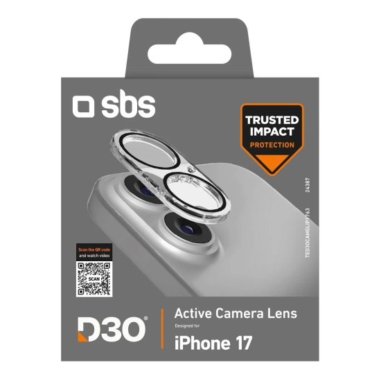SBS Szkło ochronne na obiektywy do iPhone 17 z technologią D3O Camera Glass