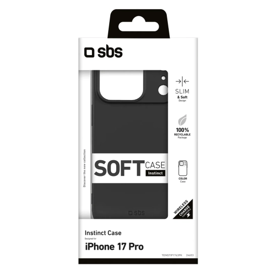 SBS Etui pokrowiec case na iPhone 17 Pro Instinct - czarny