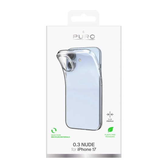 PURO Etui case na iPhone 17 TPU 0.3 Nude Ultra-Slim - przezroczyste