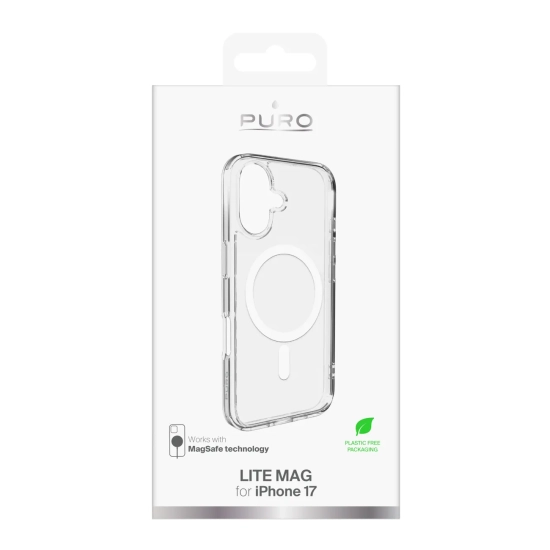 PURO Etui pokrowiec case na iPhone 17 Lite Mag MagSafe - przezroczyste