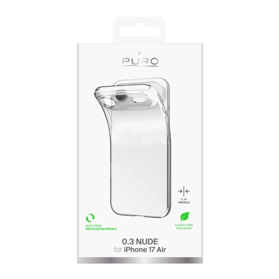 PURO Etui case na iPhone 17 Air TPU 0.3 Nude Ultra-Slim - przezroczyste