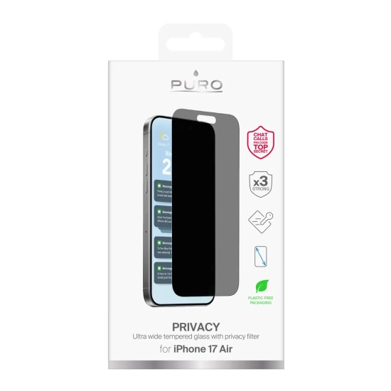 PURO Szkło hartowane prywatyzujące na iPhone 17 Air Privacy