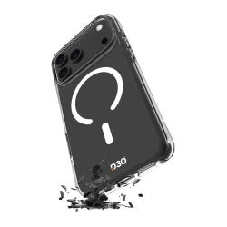 PURO Etui pokrowiec na iPhone 17 Pro TPU PC Impact Clear D3O MagSafe